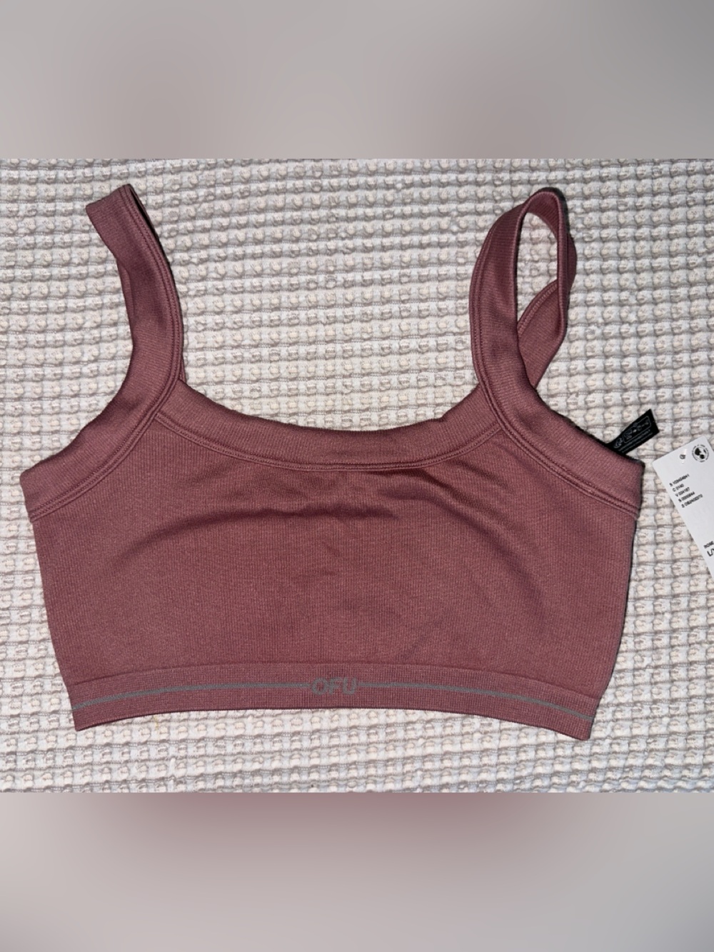 Urban Outfitters Mauve Ribbed Sports Bralette